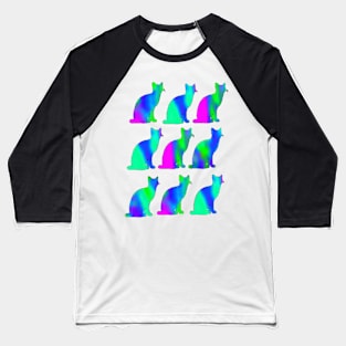 Neon Kitties! Baseball T-Shirt